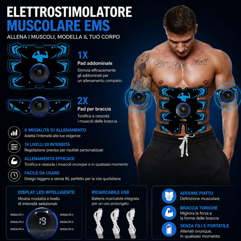 EMS Trainer Addominali 3 in 1