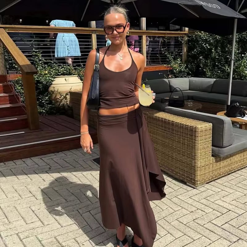 Coordinato Halter Gonna Lunga Vacanza