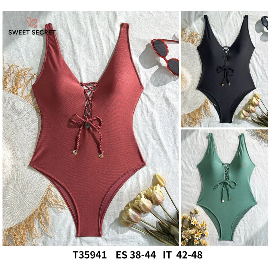 Costume Intero Schiena Scoperta Imbottito